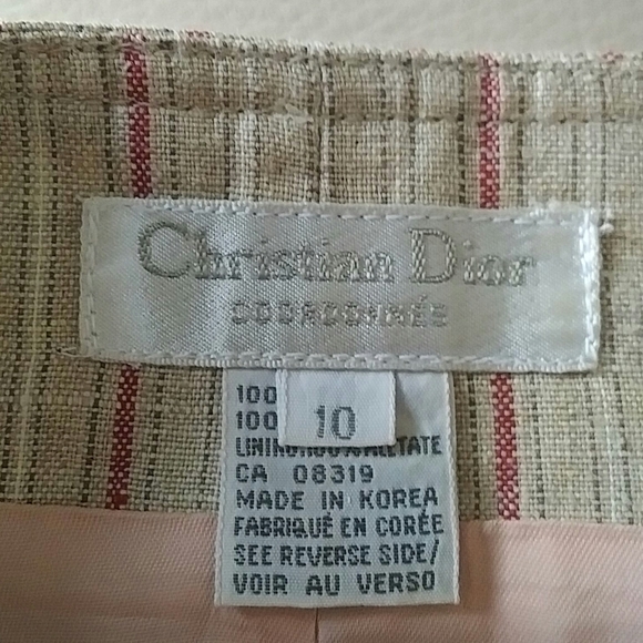 DIOR - vintage high waisted linen skirt - Picture 3 of 5